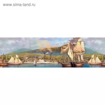 Кухонный фартук 2100х600 мм, закалённое стекло 4 мм, 6 отверстий под крепёж, цвет АРТ774