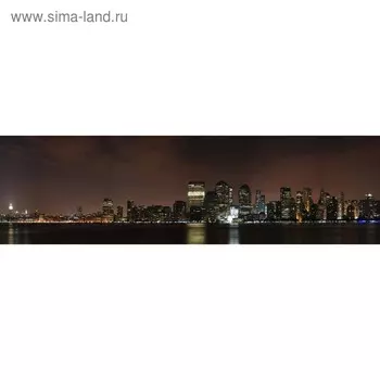 Кухонный фартук 2100х600 мм, закалённое стекло 4 мм, 6 отверстий под крепёж, цвет ГО0253