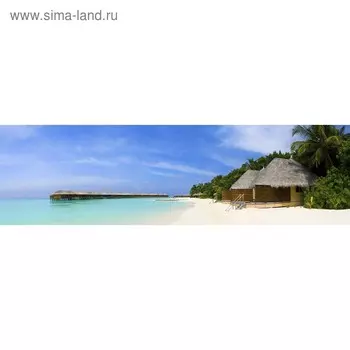 Кухонный фартук 2100х600 мм, закалённое стекло 4 мм, 6 отверстий под крепёж, цвет МП0166