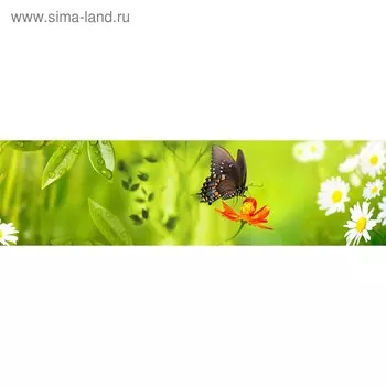 Кухонный фартук 2200х600 мм, закалённое стекло 4 мм, 6 отверстий под крепёж, цвет АРТ13