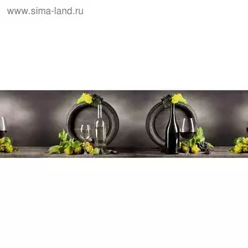 Кухонный фартук 2200х600 мм, закалённое стекло 4 мм, 6 отверстий под крепёж, цвет АРТ176