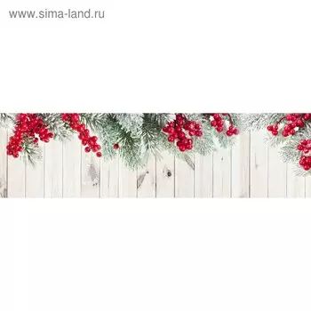 Кухонный фартук 2200х600 мм, закалённое стекло 4 мм, 6 отверстий под крепёж, цвет АРТ225