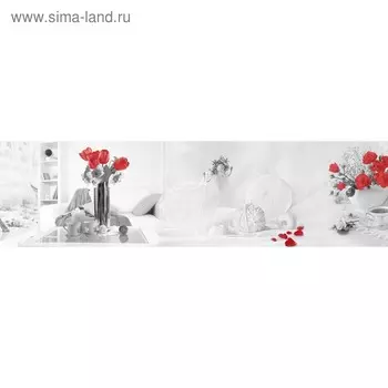 Кухонный фартук 2200х600 мм, закалённое стекло 4 мм, 6 отверстий под крепёж, цвет АРТ57