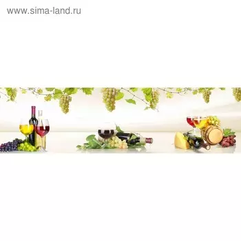 Кухонный фартук 2200х600 мм, закалённое стекло 4 мм, 6 отверстий под крепёж, цвет АРТ691