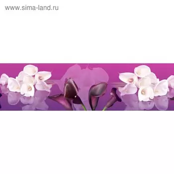 Кухонный фартук 2200х600 мм, закалённое стекло 4 мм, 6 отверстий под крепёж, цвет АРТ797