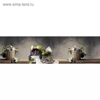 Кухонный фартук 2200х600 мм, закалённое стекло 4 мм, 6 отверстий под крепёж, цвет АРТ911