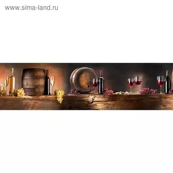 Кухонный фартук 2200х600 мм, закалённое стекло 4 мм, 6 отверстий под крепёж, цвет НП0010