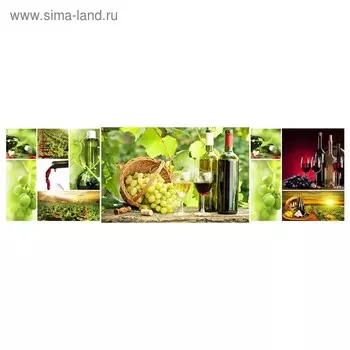 Кухонный фартук 2200х600 мм, закалённое стекло 4 мм, 6 отверстий под крепёж, цвет НП0041