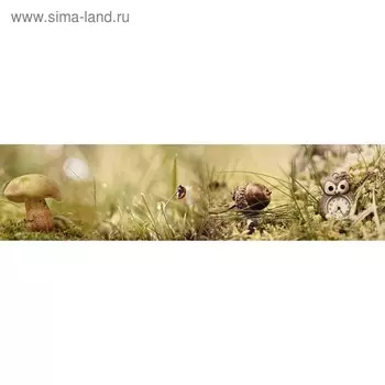 Кухонный фартук 2400х600 мм, закалённое стекло 4 мм, 6 отверстий под крепёж, цвет АРТ238