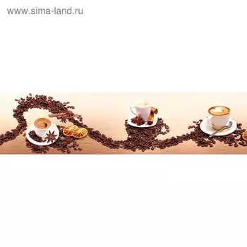 Кухонный фартук 2400х600 мм, закалённое стекло 4 мм, 6 отверстий под крепёж, цвет АРТ276