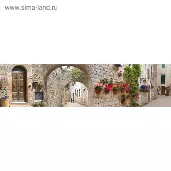 Кухонный фартук 2400х600 мм, закалённое стекло 4 мм, 6 отверстий под крепёж, цвет АРТ367