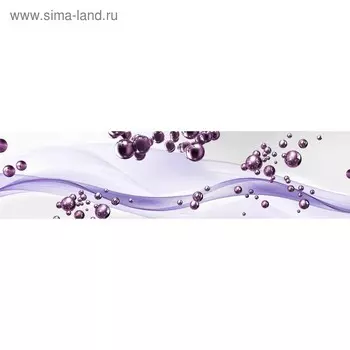 Кухонный фартук 2400х600 мм, закалённое стекло 4 мм, 6 отверстий под крепёж, цвет АРТ433