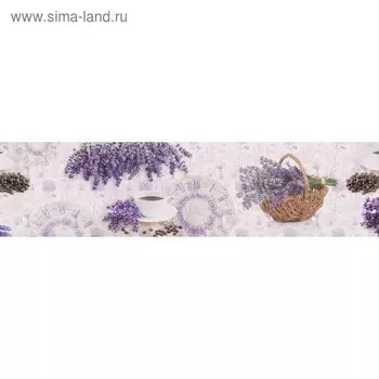 Кухонный фартук 2400х600 мм, закалённое стекло 4 мм, 6 отверстий под крепёж, цвет АРТ67