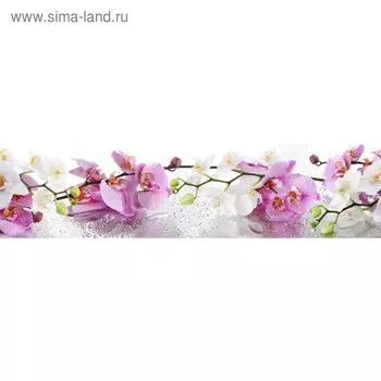 Кухонный фартук 2400х600 мм, закалённое стекло 4 мм, 6 отверстий под крепёж, цвет ЦВ0247