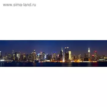 Кухонный фартук 2400х600 мм, закалённое стекло 4 мм, 6 отверстий под крепёж, цвет ГО0046