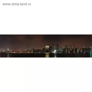 Кухонный фартук 2400х600 мм, закалённое стекло 4 мм, 6 отверстий под крепёж, цвет ГО0253