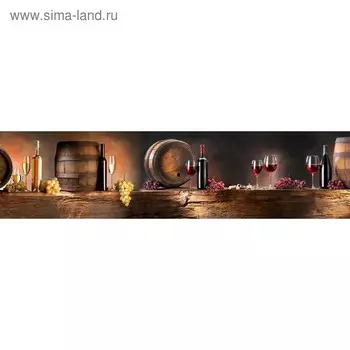 Кухонный фартук 2400х600 мм, закалённое стекло 4 мм, 6 отверстий под крепёж, цвет НП0010