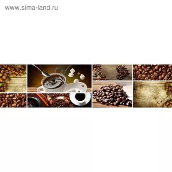 Кухонный фартук 2400х600 мм, закалённое стекло 4 мм, 6 отверстий под крепёж, цвет НП0022