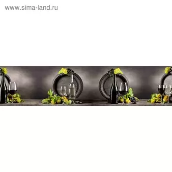 Кухонный фартук 2600х600 мм, закалённое стекло 4 мм, 6 отверстий под крепёж, цвет АРТ176