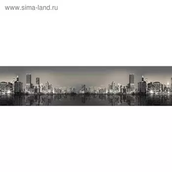 Кухонный фартук 2600х600 мм, закалённое стекло 4 мм, 6 отверстий под крепёж, цвет АРТ1857