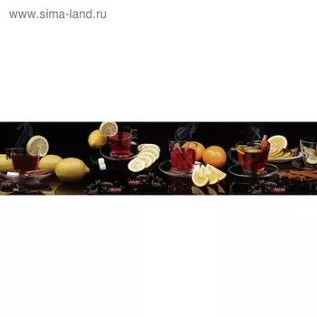 Кухонный фартук 2600х600 мм, закалённое стекло 4 мм, 6 отверстий под крепёж, цвет АРТ267