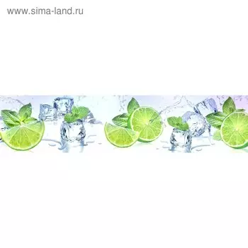 Кухонный фартук 2600х600 мм, закалённое стекло 4 мм, 6 отверстий под крепёж, цвет АРТ44