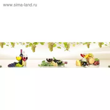 Кухонный фартук 2600х600 мм, закалённое стекло 4 мм, 6 отверстий под крепёж, цвет АРТ691