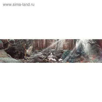 Кухонный фартук 2600х600 мм, закалённое стекло 4 мм, 6 отверстий под крепёж, цвет АРТ72