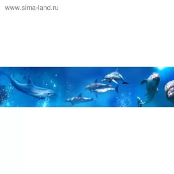 Кухонный фартук 2600х600 мм, закалённое стекло 4 мм, 6 отверстий под крепёж, цвет АРТ841