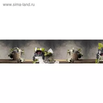 Кухонный фартук 2600х600 мм, закалённое стекло 4 мм, 6 отверстий под крепёж, цвет АРТ911