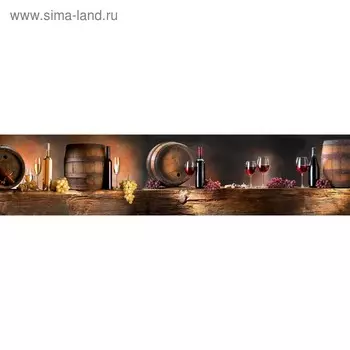 Кухонный фартук 2600х600 мм, закалённое стекло 4 мм, 6 отверстий под крепёж, цвет НП0010