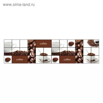 Кухонный фартук 2600х600 мм, закалённое стекло 4 мм, 6 отверстий под крепёж, цвет НП0082