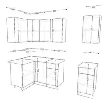 Кухонный гарнитур угловой «ЛОФТ 29», 18001200 мм, цвет серый/рустик натуральный/бетон тёмный/дуб бунратти