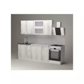 Кухонный гарнитур «Алина макси», 18001570 мм, цвет белый/пайн белый