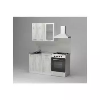 Кухонный гарнитур «Алина мини», 10001570 мм, цвет белый/пайн белый