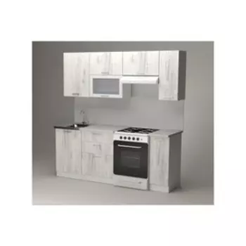 Кухонный гарнитур «Алина ультра», 2000 мм, цвет пайн белый