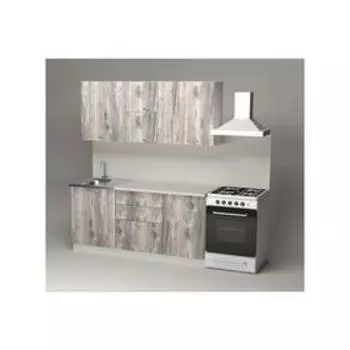 Кухонный гарнитур «Арина экстра», 17001570 мм, цвет белый/пайн экзотик