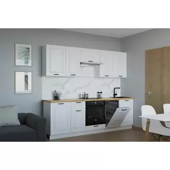 Кухонный гарнитур прямой «Вегас 20», 2450 мм, цвет белый