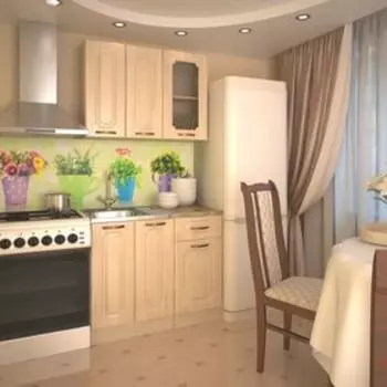 Кухонный гарнитур «Премьера 2», 10001570 мм, цвет грецкий орех/берёза