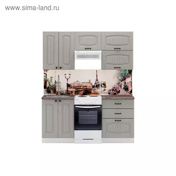 Кухонный гарнитур прямой «Кантри», 1700 мм, цвет белый/ясень серый