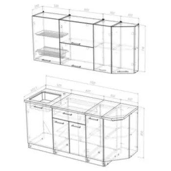 Кухонный гарнитур Маргарита демо 1700