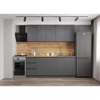 Кухонный гарнитур «Мори», 2000600 мм, цвет графит