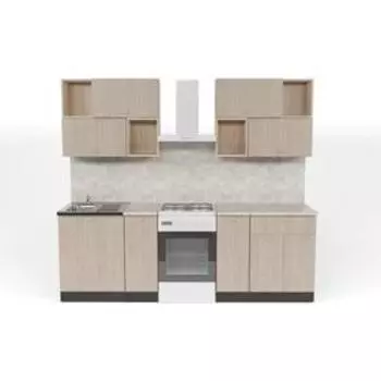 Кухонный гарнитур прямой «Надежда макси 5» 1800 мм, цвет карамель/венге