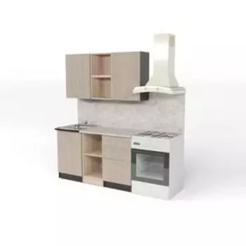 Кухонный гарнитур прямой «Надежда медиум 4», 1400 мм, цвет карамель/венге