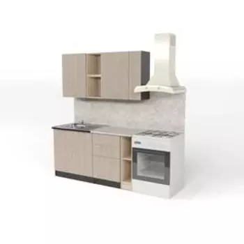 Кухонный гарнитур прямой «Надежда нормал 4», 1500 мм, цвет карамель/венге