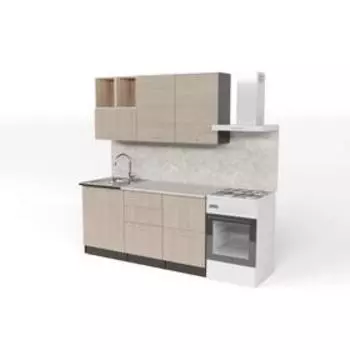 Кухонный гарнитур прямой «Надежда стандарт 4», 1600 мм, цвет карамель/венге