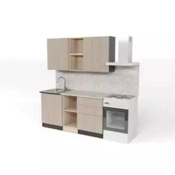 Кухонный гарнитур прямой «Надежда стандарт 5», 1600 мм, цвет карамель/венге