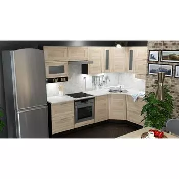 Кухонный гарнитур угловой «Ника гранд оптима», 26001500 мм, цвет дуб сонома