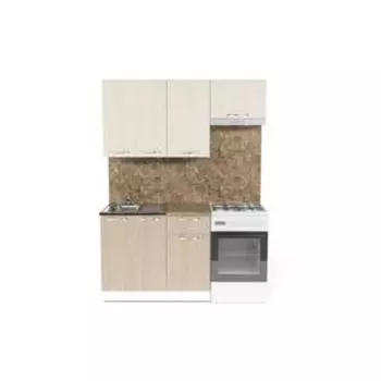 Кухонный гарнитур прямой «Ольга нормал 2», 1500 мм, цвет карамель/латте