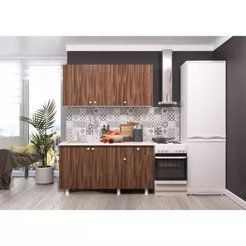 Кухонный гарнитур прямой «Поинт», 1500 мм, цвет тьеполо фасад/белый корпус